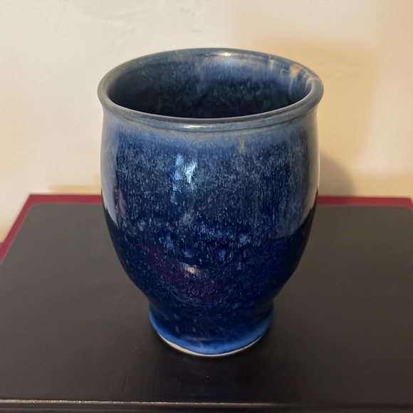 Handmade Artisan Pottery Blue Coffee Tea Mug - Picture 3 of 6